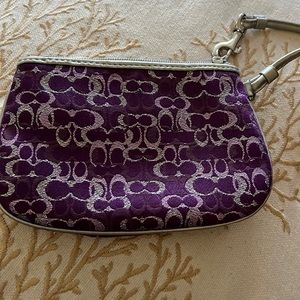 Coach Purple Optic Lurex Wristlet CD02